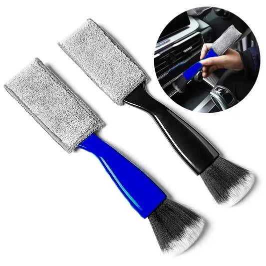 Car Cleaning Tools Air Conditioning Air Outlet Cleaning Dust Removal Soft Brush Multifunctional Auto Interior Cleaning Tool 1Pcs