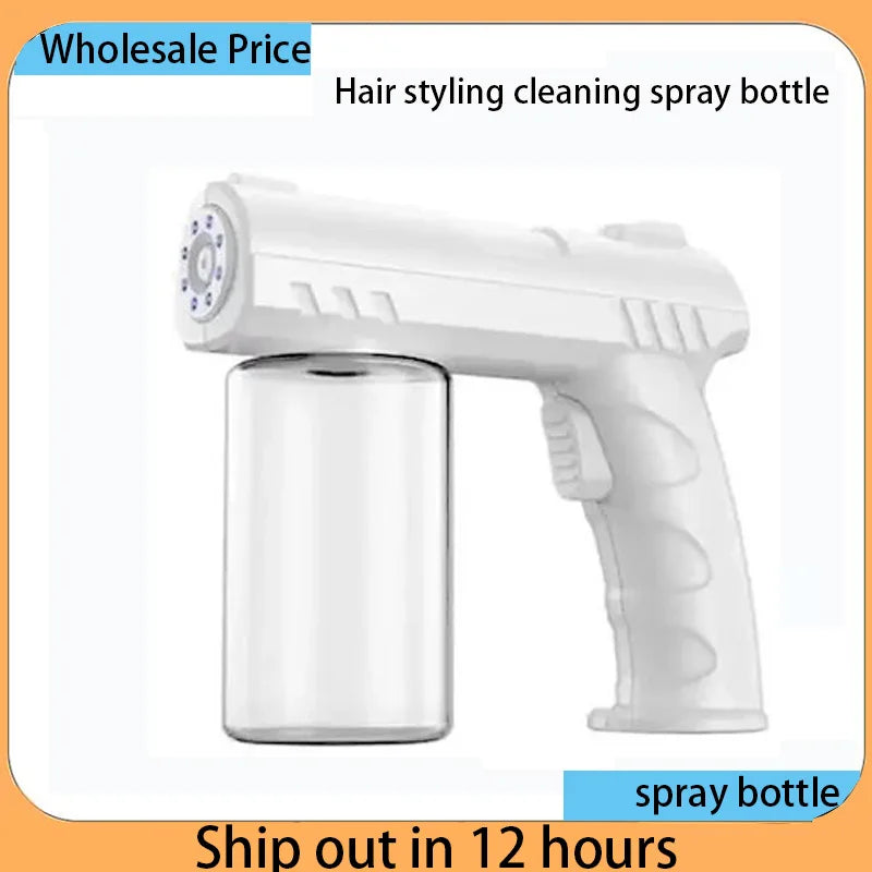 Pistola desinfectante con vaporizador de luz azul nano USB de 280 ml, nuevo estilo, inalámbrica, eléctrica, para barbería y jardín.