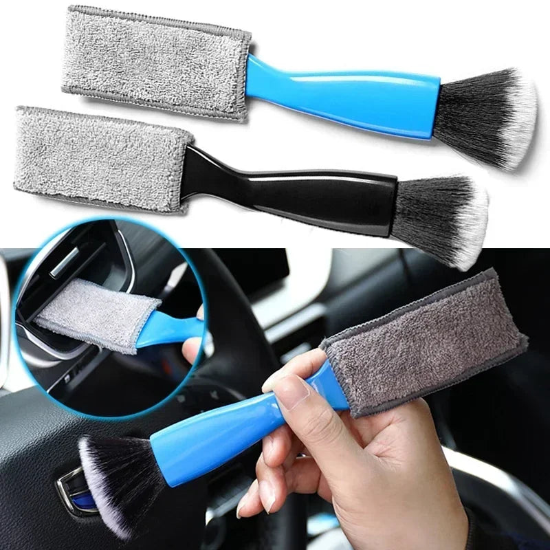 Car Cleaning Tools Air Conditioning Air Outlet Cleaning Dust Removal Soft Brush Multifunctional Auto Interior Cleaning Tool 1Pcs