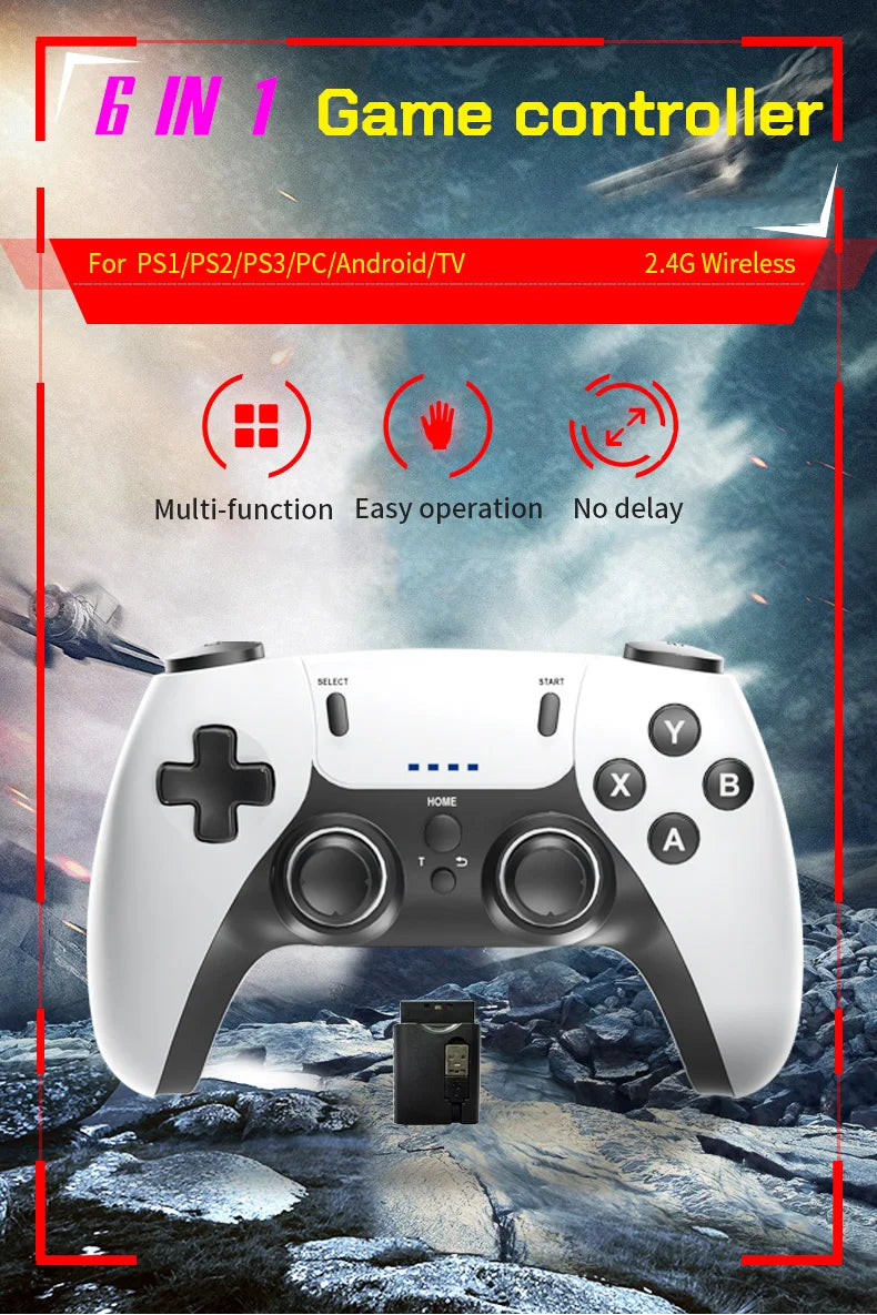 Mando inalámbrico para PS1, PS2, PS3, PC, Android, consola de videojuegos portátil, entretenimiento
