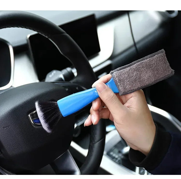 Car Cleaning Tools Air Conditioning Air Outlet Cleaning Dust Removal Soft Brush Multifunctional Auto Interior Cleaning Tool 1Pcs