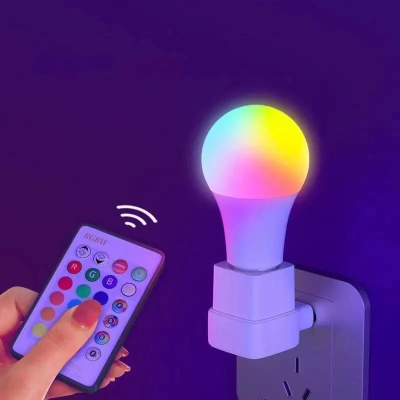 Bombilla LED RGB de 16 colores, multicolor, E27, 220 V, iluminación doméstica, regulable, control remoto de 24 teclas, lámpara inteligente, luz de ambiente.