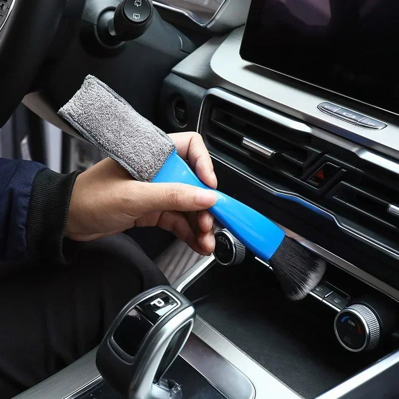 Car Cleaning Tools Air Conditioning Air Outlet Cleaning Dust Removal Soft Brush Multifunctional Auto Interior Cleaning Tool 1Pcs