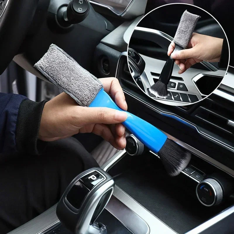 Car Cleaning Tools Air Conditioning Air Outlet Cleaning Dust Removal Soft Brush Multifunctional Auto Interior Cleaning Tool 1Pcs