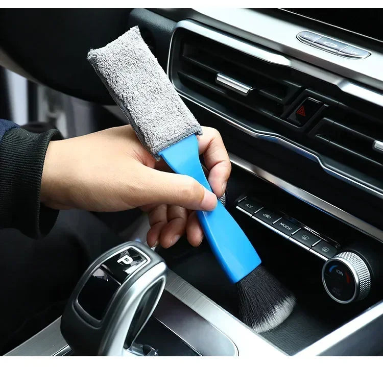 Car Cleaning Tools Air Conditioning Air Outlet Cleaning Dust Removal Soft Brush Multifunctional Auto Interior Cleaning Tool 1Pcs