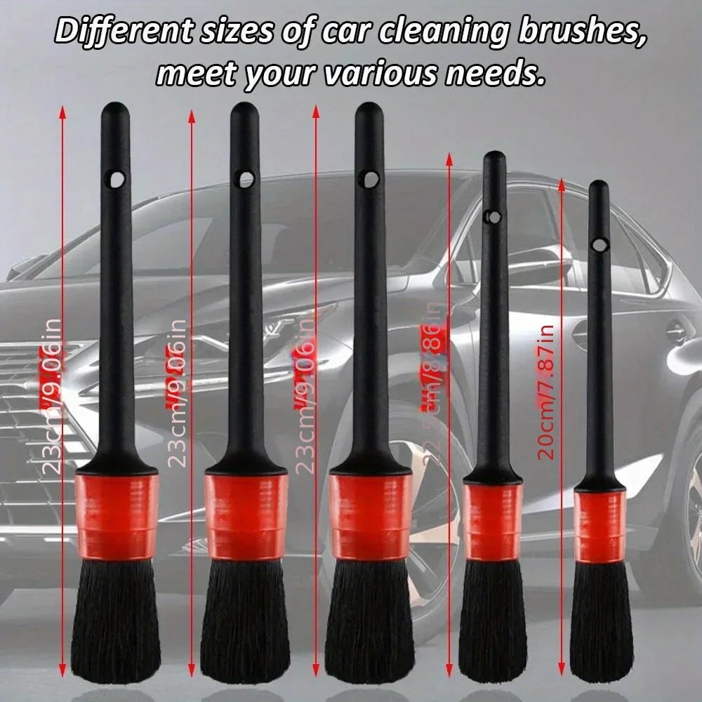Juego de cepillos para detalles de automóviles El kit de limpieza automotriz definitivo para el mantenimiento de huecos de ventilación Cepillo para despejar las salidas de aire del automóvil
