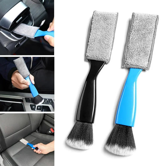 Car Cleaning Tools Air Conditioning Air Outlet Cleaning Dust Removal Soft Brush Multifunctional Auto Interior Cleaning Tool 1Pcs