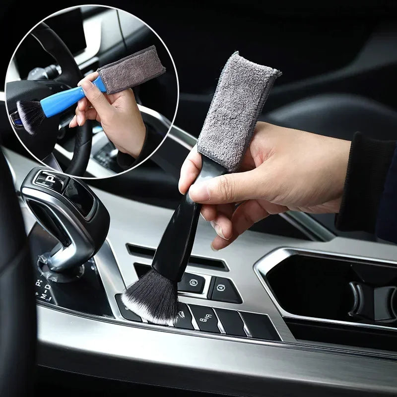 Car Cleaning Tools Air Conditioning Air Outlet Cleaning Dust Removal Soft Brush Multifunctional Auto Interior Cleaning Tool 1Pcs