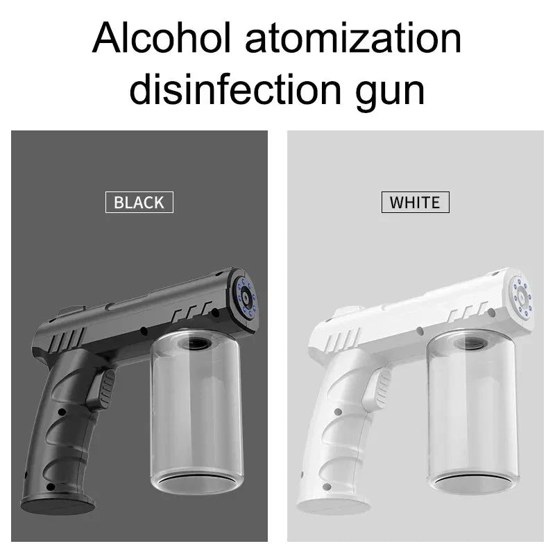 Pistola desinfectante con vaporizador de luz azul nano USB de 280 ml, nuevo estilo, inalámbrica, eléctrica, para barbería y jardín.