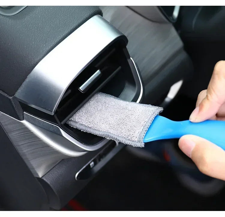 Car Cleaning Tools Air Conditioning Air Outlet Cleaning Dust Removal Soft Brush Multifunctional Auto Interior Cleaning Tool 1Pcs
