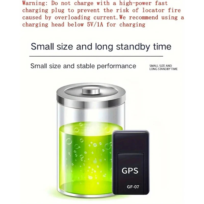 Rastreador GF07, potente dispositivo magnético para vehículos, antipérdida y antirrobo, minilocalizador GPS portátil con posicionamiento preciso.